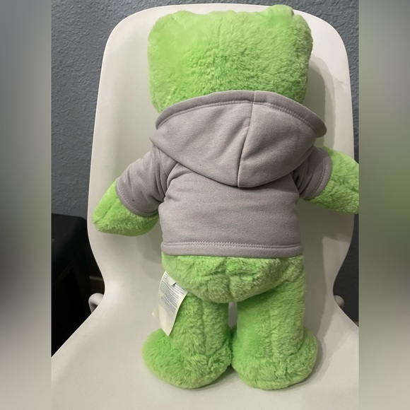 Build a bear BAB spring green frog plush 16” with T-shirt and zip up hoodie - Picture 3 of 7
